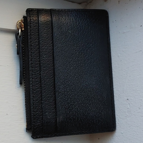 Kate Spade Black Pebbled Leather Mini Zip Card Case (838) - Picture 2 of 4